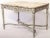 19th-Century French Ivory Painted Center Table with Marble Top For Sale - Image 3 of 9
