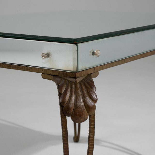 French 19th Century France Red Metal Coffee Table For Sale - Image 3 of 11