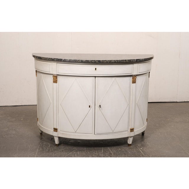 Mid 19th Century French Neoclassical Marble Top Demi-Chest For Sale - Image 11 of 12
