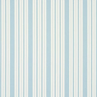 Schumacher X Mark D. Sikes Markie Stripe Fabric In China Blue For Sale