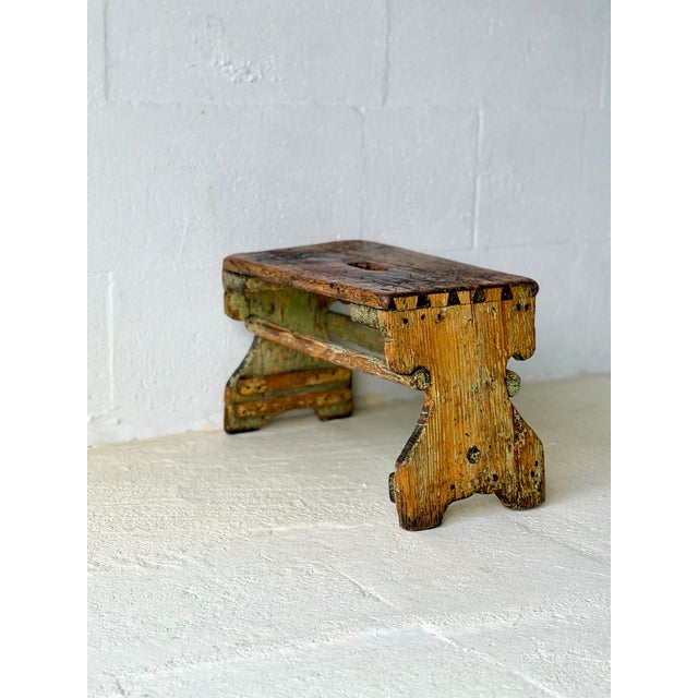 Antique Rustic Wooden Bench, 1890s For Sale - Image 12 of 16