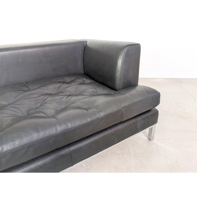 DS-0040 2-Seater Sofa in Black Leather from de Sede For Sale - Image 11 of 15