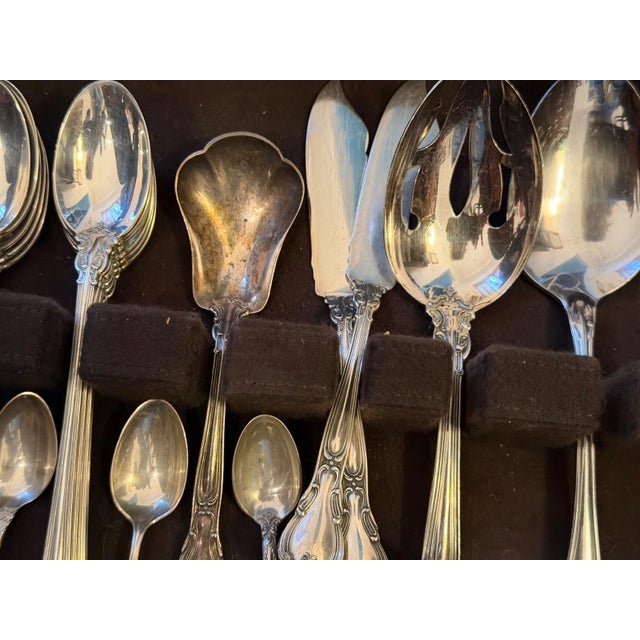 Gorham Sterling Silver Chantilly Flatware Set 103 Pieces With Fitted Chest 1895 For Sale - Image 10 of 18