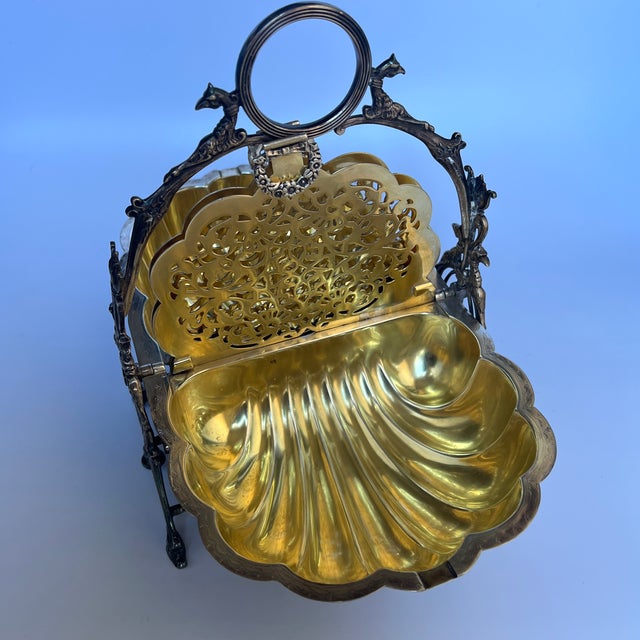 Alexander Clark Antique Victorian Silver Folding Biscuit Box Circa 1800 For Sale - Image 12 of 12