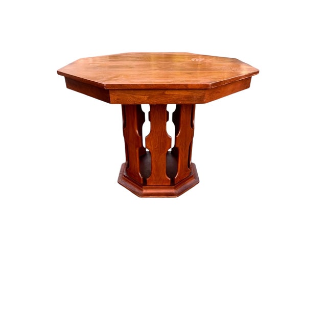 Brown Mid 20th Century Walter Wabash Probber Style Octagonal Center Table For Sale - Image 8 of 17
