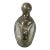 Mid 20th Century Haig Type Heavy Dimple Pinch Bottle With Sterling Overlay and Cap With Cork For Sale