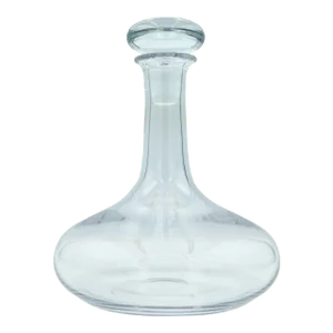 Mid 20th Century Vintage Wine Decanter Bottle Stopper Clear Glass Cocktail Barware