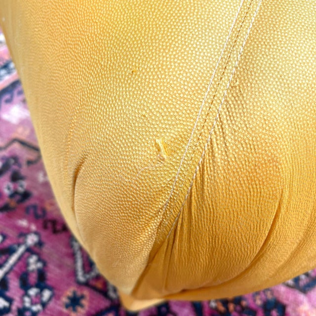 1970s 1980 Marge Carson Style Souffle Pouf Ottoman in Gold For Sale - Image 5 of 8