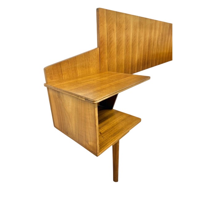 Mid-Century Modern Queen Size Headboard W/Nightstands For Sale In Philadelphia - Image 6 of 7