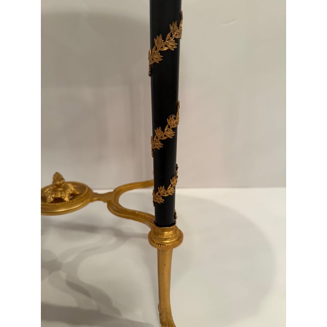 Rococo 19th Century Bronze Mounted Gueridon Table With Marble Top For Sale - Image 3 of 13