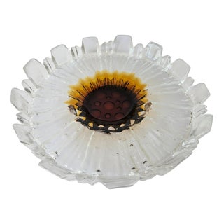 Mid-Century Glass Ulpukka Serving Dish Glass Bowl from Humppila, Finland, 1960s For Sale