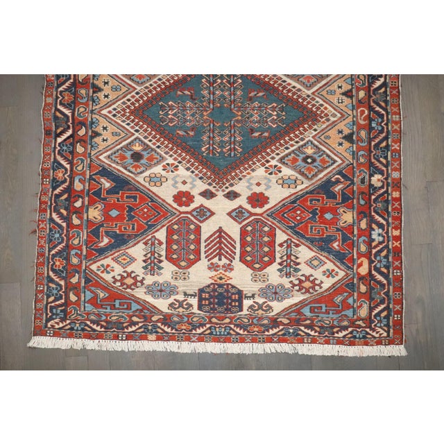 This is a Caucasian Soumak (Sumak) flatweave, likely from the Azerbaijan / Shirvan / Kuba region. The design, weave...