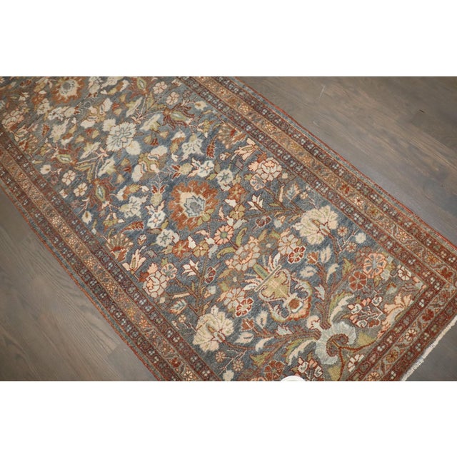 Persian Early 20th Century Long Floral Persian Malayer Runner - 2'10" x 20'8" For Sale - Image 3 of 9