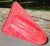 Mid-Century Modern Vintage Blazon Red Sno-Wing Metal Sled For Sale - Image 3 of 11