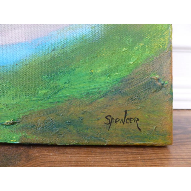 "Over and Above" Contemporary Abstract Original Oil and Acrylic Painting For Sale - Image 4 of 4