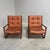 Late 20th Century Vintage Bamboo and Leather Chairs, 1970s, Set of 2 For Sale - Image 5 of 15