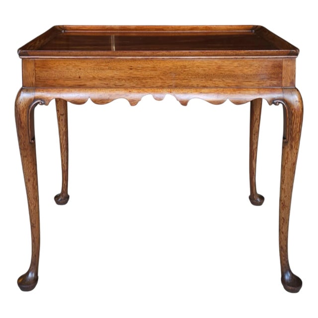 Kittinger Georgian Mahogany Butler's Side Table With Tray Top For Sale