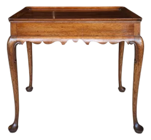 Kittinger Georgian Mahogany Butler's Side Table With Tray Top