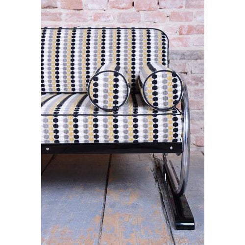 Bauhaus Sofa in Chrome-Plated Steel by Robert Slezák, Czech, 1930s For Sale - Image 4 of 18
