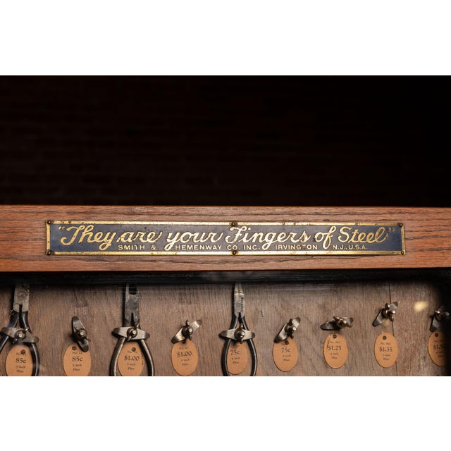 1920s Antique Crescent and Red Devil Tool Display Case For Sale - Image 5 of 10