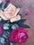 Vintage Original Floral Rose Oil Painting, Signed Flower Art For Sale - Image 11 of 12