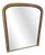 Antique English Carved Wood and Gesso Arched Top Gilt Overmantle Mirror For Sale
