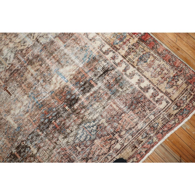 Brown Early 20th Century Zabihi Collection Worn Persian Corridor Size Rug - 6'9" x 19'8" For Sale - Image 8 of 11