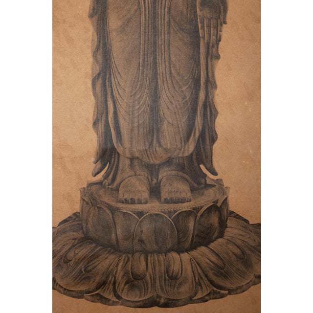 Wood 1900-1976 "The Buddha of Infinite Light", Signed by Kubo Tsugunari, Japanese Scroll For Sale - Image 7 of 16
