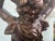 Antique-Style Figural Cherub Candle Holder in Cast Metal With Rococo Base 19.5” For Sale - Image 9 of 12