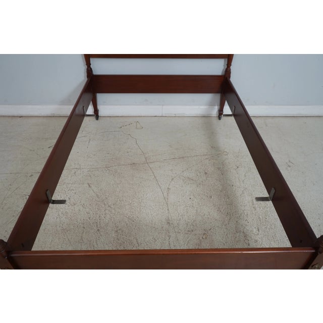 Biggs Full Size Mahogany 4 Post Poster Bed For Sale - Image 11 of 12
