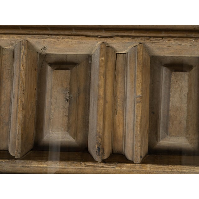 Contemporary Coffee Table Made with Antique Door Fragment on Custom Iron Base For Sale - Image 11 of 11