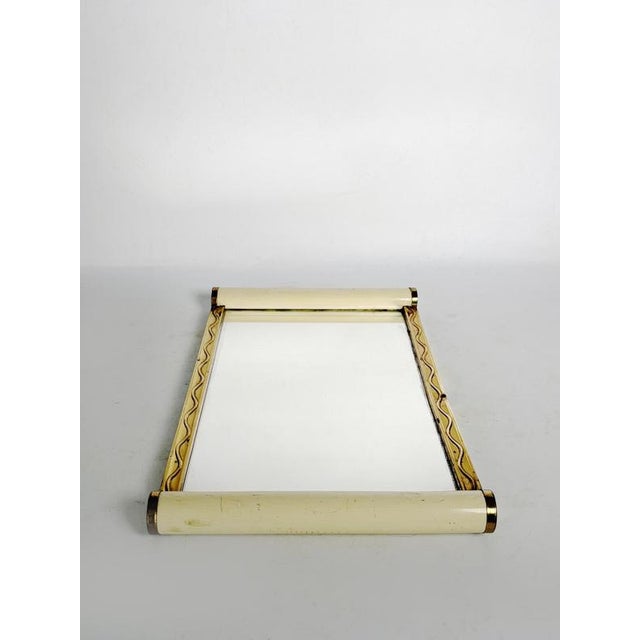 Art Deco Wooden and Mirrored Tray, France, 1940 For Sale - Image 12 of 14