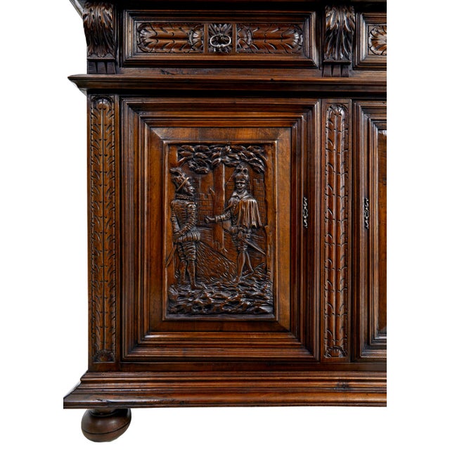 Mid 19th Century Carved Walnut Italian Cabinet, 1850s For Sale - Image 4 of 12