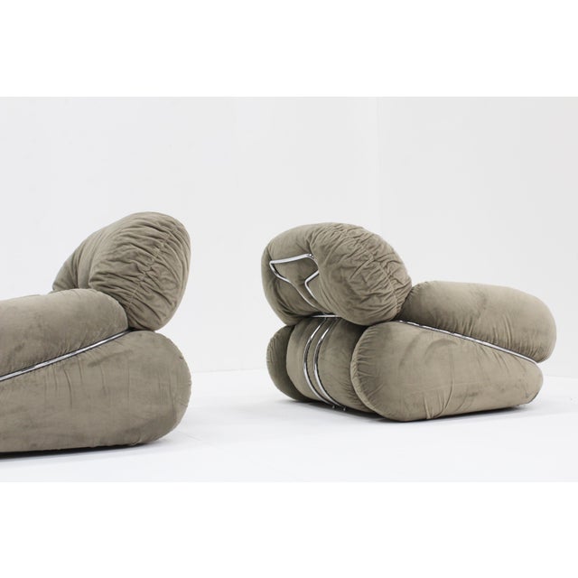 Textile Vintage Okay Armchair by Adriano Piazzesi, Italy, 1970s For Sale - Image 7 of 8