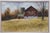 Thomas Puschock November Afternoon Action Fair Barn Watercolor Painting 23" For Sale - Image 6 of 12