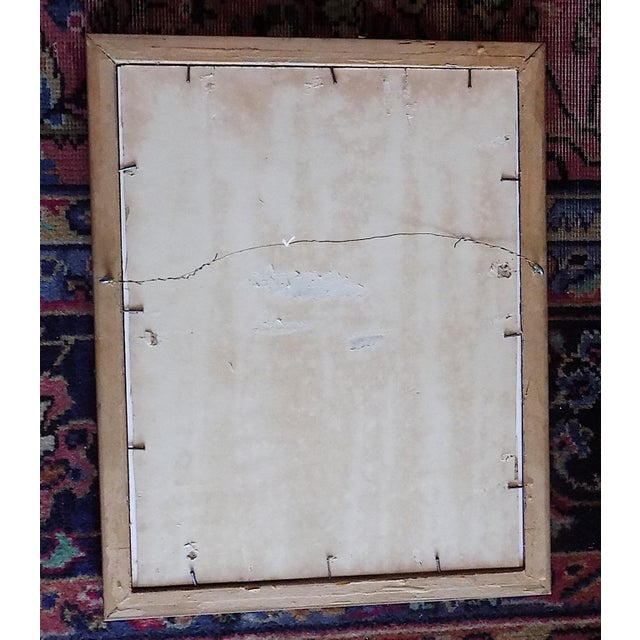 Pink Original Vintage 20th Century Signed/Dated/Framed Mixed Media Standing Nude Painting For Sale - Image 8 of 9