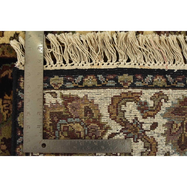 Agra Runner 3’11” X 11’7” Black Wool Traditional Hand-Knotted Oriental Rug For Sale - Image 14 of 14