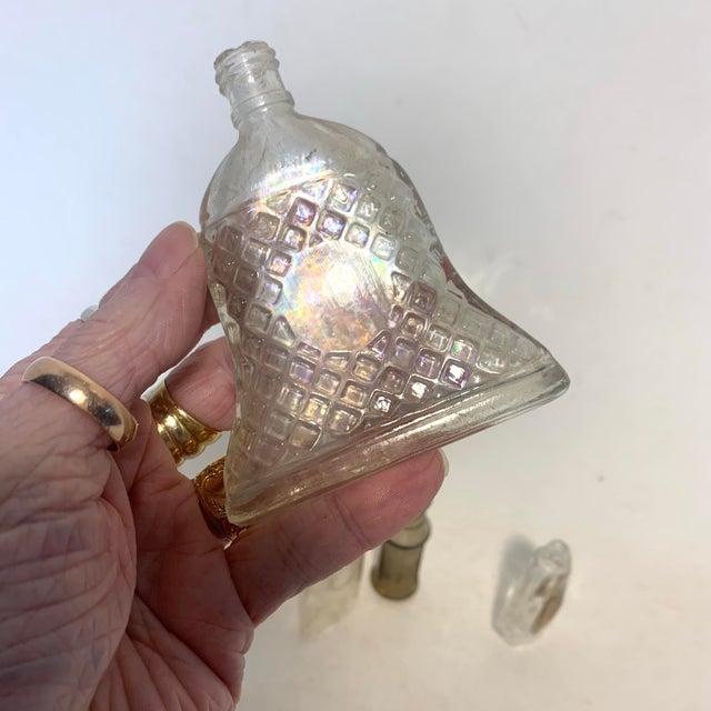 Early 20th Century Clear Glass Miniature Bottle Set of 7 For Sale - Image 10 of 12