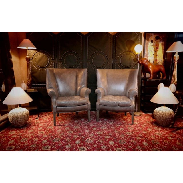 Vintage Leather Chairs from Ralph Lauren, 2010s, Set of 2 For Sale - Image 9 of 15