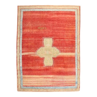 Zabihi Rug Collection Red Turkish Kars Rug Dated 1906 - 6'7" x 8'6" For Sale