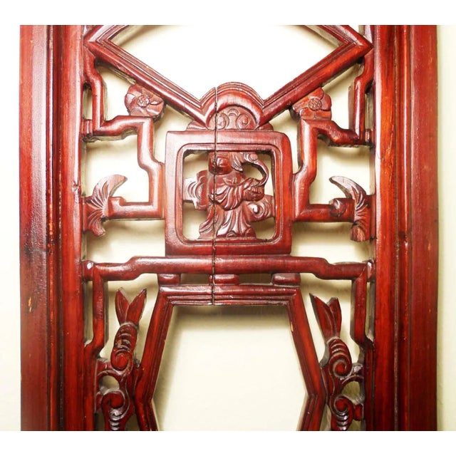 Early 19th Century Antique Chinese Screen PanelsCunninghamia Wood - A Pair For Sale - Image 9 of 11