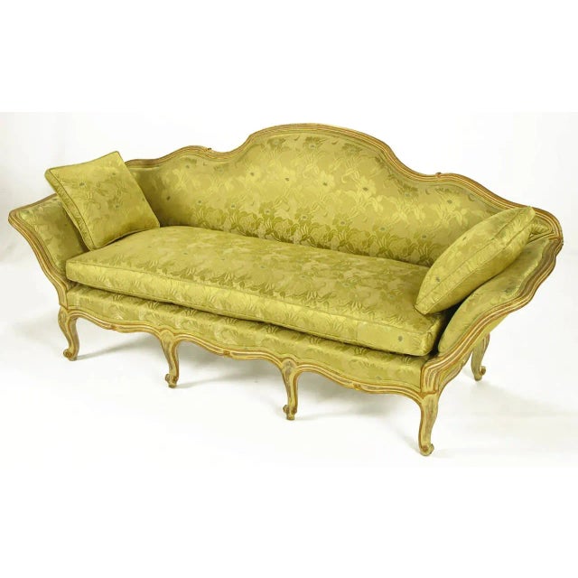 Italian Painted and Parcel-Gilt Italian Sofa For Sale - Image 3 of 11