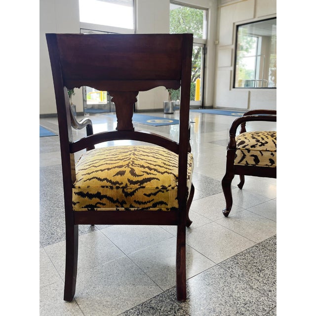 Early 20th Century Danish Biedermeier Style Mahogany Armchairs - A Pair For Sale - Image 12 of 13
