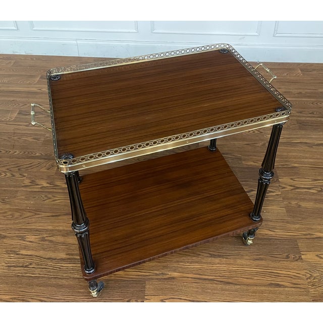 Wood Leighton Hall Serving Cart/Trolley - Showroom Sample For Sale - Image 7 of 8
