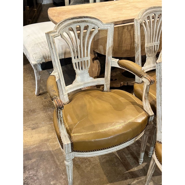 Early 20th Century Set of 6 French Louis XVI Dining Chairs For Sale - Image 5 of 11