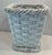 Nice vintage woven wicker trash can