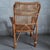 Vintage Italian Rattan and Curved Bamboo Armchair, 1960 For Sale - Image 3 of 14