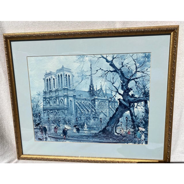 Maurice Legendre, French Impressionist Artist, Vintage Print of Notre Dame. Simple exquisite and eloquently professionally...
