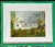 Farmhouse Late 20th Century Three Vintage Watercolors of Homes Among Trees in New Modern Green Glazed Frames For Sale - Image 3 of 10