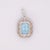 Blue 4.9Ct Santa Maria Aquamarine Pendant With Natural Diamond Accents: 14k Gold For Sale - Image 8 of 8
